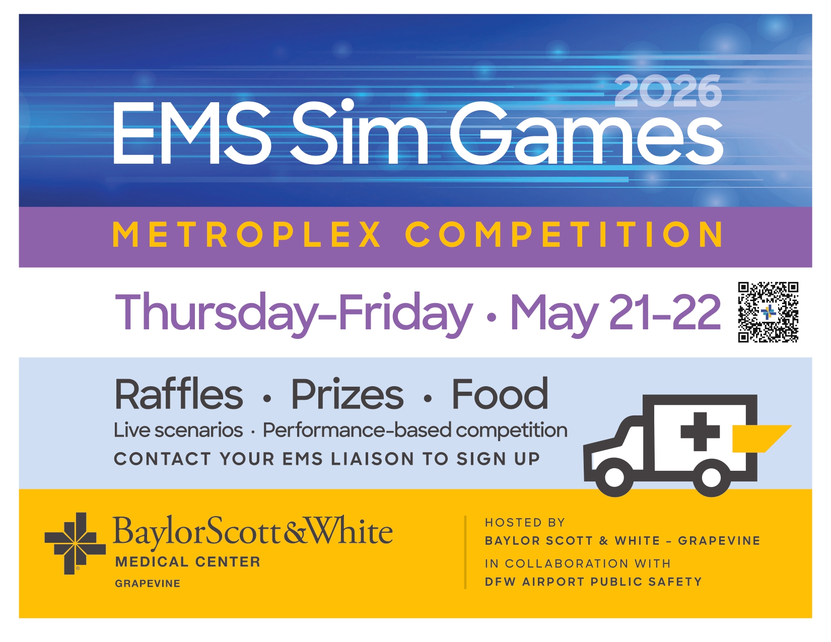 2026 EMS Sim Games Flyer